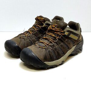 KEEN Voyageur Vented Hiking Shoes Men US 9M Leather Mesh Outdoor Water-Resistant